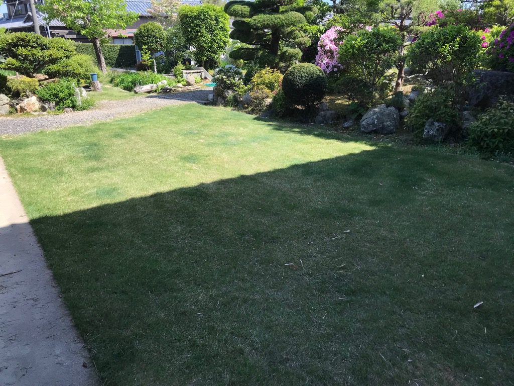 庭の整備 ３２ 芝庭の拡張と石畳の再生 鈴鹿で里山 古民家再生